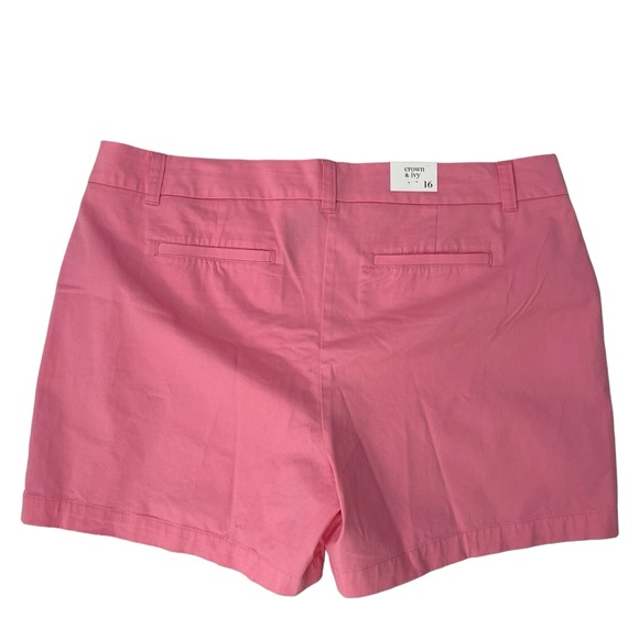 Crown & Ivy Shorts Size 16 NWT Crown Ivy Signature Essentials - Picture 2 of 7